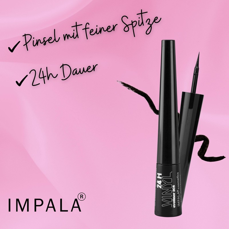Impala Vinyl Eyeliner 508 High Gloss Deep Black Waterproof Parabens