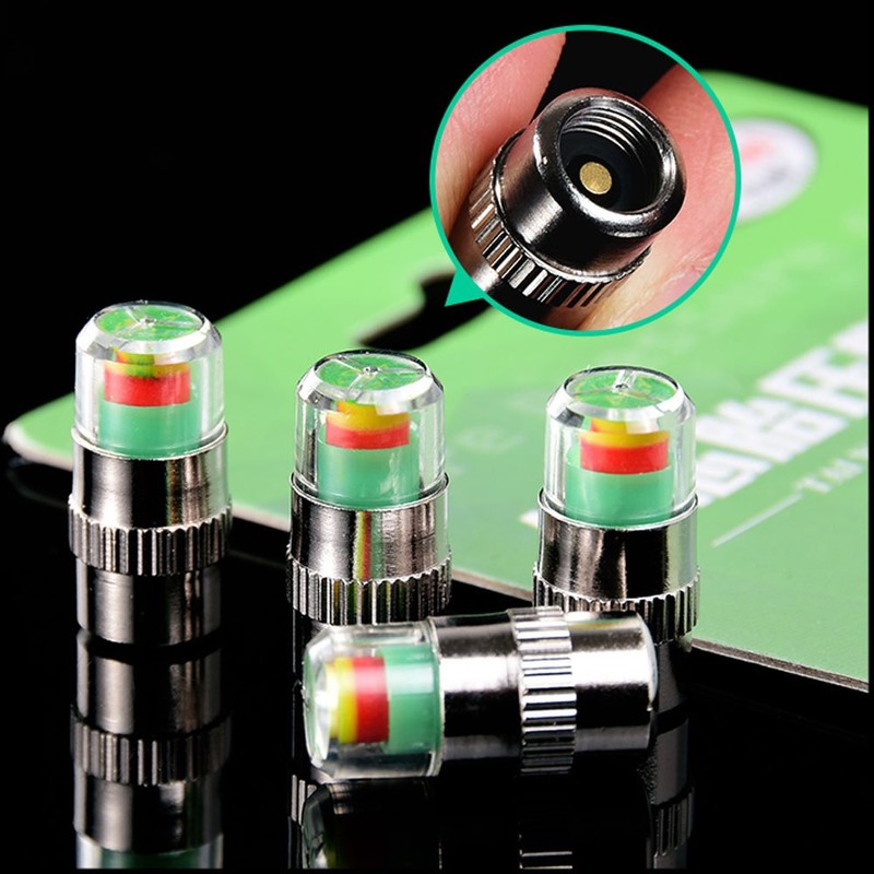 ANKI HAPPIGO 4Pcs 32-to-35 PSI Car Tire Pressure Monitor Valve