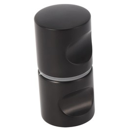 Bathroom Door Knob, Aluminium Alloy Single Hole Glass Door Handle Hardware for Home Shower Room, Black, Handle