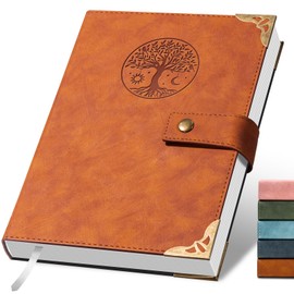 Ovesmusl Tree of Life Journal for Women Journals for Writing 260 Lined Pages Hardcover Leather Journal Notebooks for Men, 5.7”x8.3”, Blue