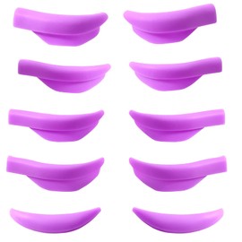 Almohadillas de levantamiento de pestañas con varillas de levantamiento de pestañas, almohadillas de silicona permanentes para pestañas, 5 tamaños, reutilizables, suaves, protectores de levantamiento de pestañas para diferentes longitudes de pestañas, le