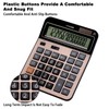 HIHUHEN Large Computer Electronic Calculator Counter Solar & Battery Power