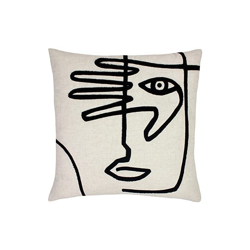furn. Mono Face Cushion Cover, Linen, 50 x 50cm