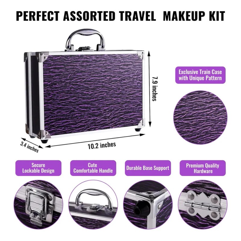 Set De Maquillaje Profesional Todo En Uno Charmcode Morado