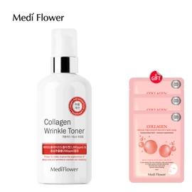 Medi Flower Collagen Wrinkle Improvement Toner 250ml + 3 mask packs