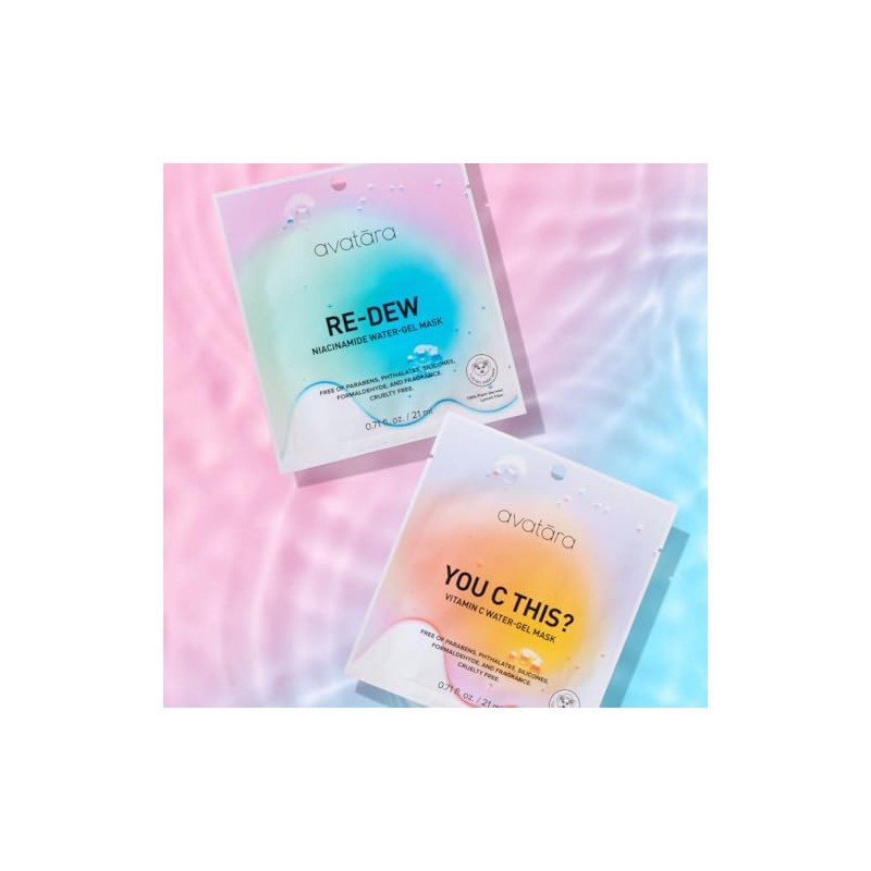 Avatara Pack de 8 Mascarillas de Tejido High-key Glow con