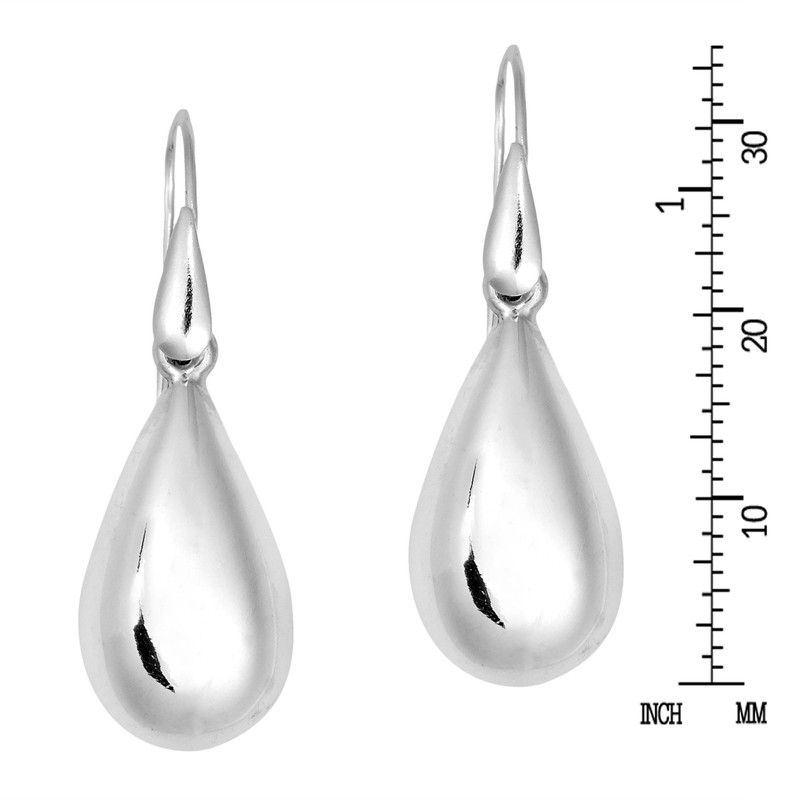 Modern Chic Teardrop .925 Sterling Silver Dangle Earrings