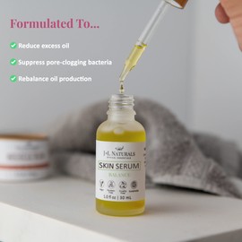 J&L Naturals | Facial Oil for Oily, Sensitive, Dry, Combination, Mature, & Dull Skin Types | With Jojoba Oil, Grapeseed Oil, Sunflower Oil, & More (1 Fl Oz (Pack of 1), Balance (oily, combination))