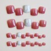 SEMTIM Nail Tips, 24 Pieces, Thumb Nail Stickers, Foot False