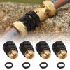 4Pcs Garden Hose Quick Connector Brass High Hardness Durable No