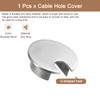 sourcing map Cable Hole Cover 1-3/8"(35mm) Zinc Alloy Desk Cable