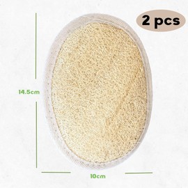 Norhogo 2 Pack Natural Loofah Sponge Pads, loofah, Shower loofah for Men & Women, exfoliating Body Scrubber, Shower loofah Sponge Used for Deep Cleansing and Soft Natural Body Scrubber