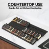 Famhap Spice Drawer Organizer, 48PCS Interlocking Expandable Seasoning Rack Tray