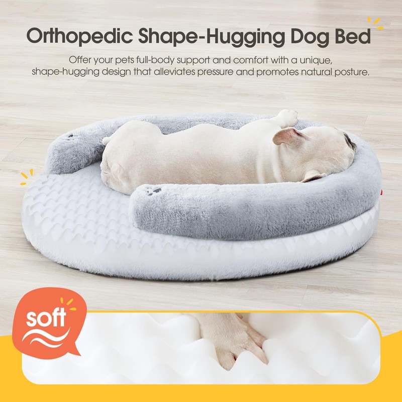 BurgeonNest Orthopedic Dog Bed for Large Dogs, Waterproof Soft Medium
