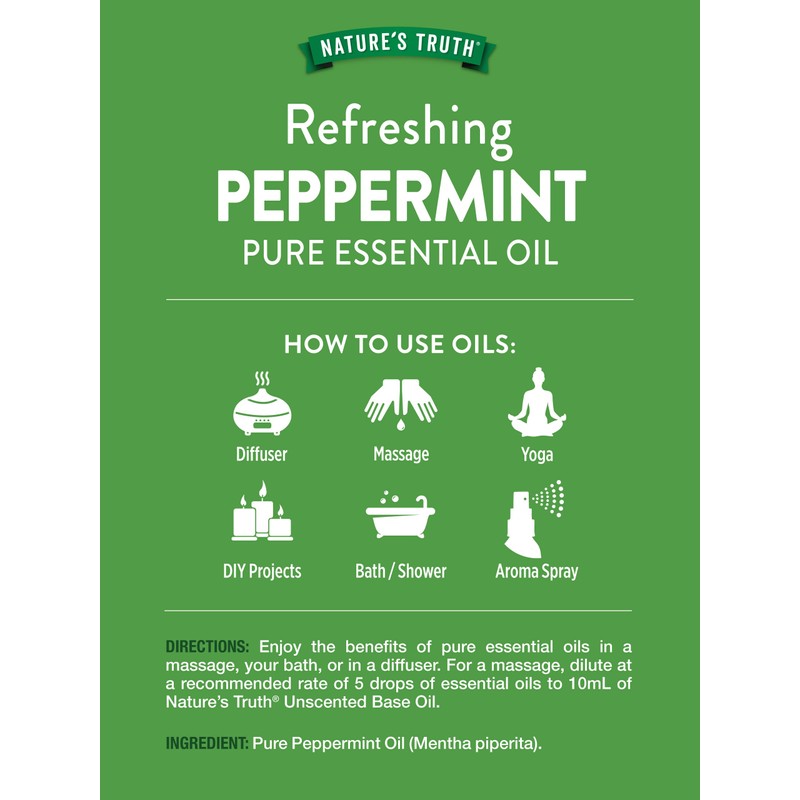 Nature's Truth Essential Oil, Peppermint, 2 Fl Oz