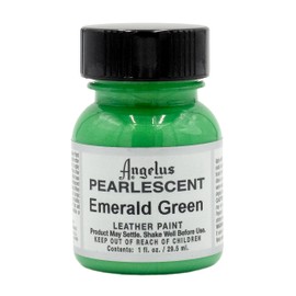 Angelus Pearlescent Leather Paint, Emerald Green, 1 oz.