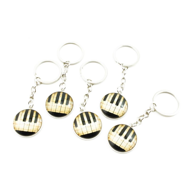 nacire Set of 5 Antique Style Piano Chicago Keychain Stylish