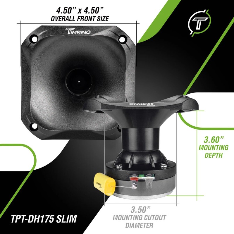 Timpano 2x Timpano TPT-DH175 Slim 1" Ferrite Compression Driver 1in.