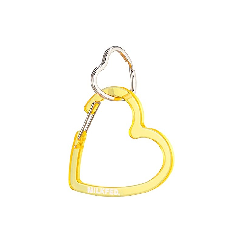 Milkfed 103212054003 Keychain NEO Neon Heart Carabiner Women's, orange