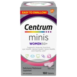 Centrum Women 50 Plus Multivitamins/Minerals Supplement for Women 50+, 160 Mini Tablets