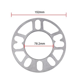 Anhoer 4Pcs Aluminum Alloy Wheel Spacers 5mm Universal Wheel Accessories Shims Spacer 4/5 Stud for Car Wheel