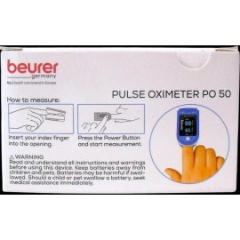 Beurer PO50 Fingertip Pulse Oximeter, Blood Oxygen Saturation Heart Rate Monitor