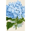 CafePress Blue Hydrangea Flowers 20"x12" Oval Wall Decal, Vinyl Wall
