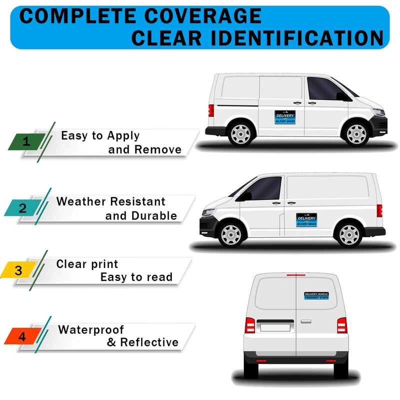 Delivery Driver Magnet for Car - 3-Pack Frequent Stops Removable