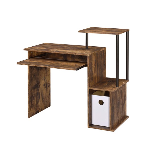LJLB Maximize Workspace with Compact Computer Desk, Includes Keyboard Tray