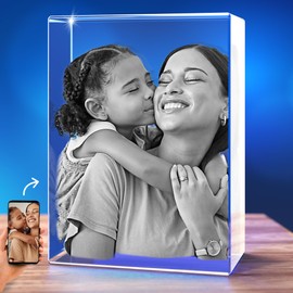 STRONGUS 3D Crystal Photo Gifts for - Women, Mom, Girlfriend, Her, Him, Boyfriend, Dad, Birthday, Anniversary, 3D Customized Couples Gifts