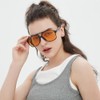 QVKUUT Square Polarised Sunglasses Women Men 70s Vintage Trendy Glasses