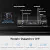 Phenyx Pro Sistema de Micrófono Inalámbrico UHF Dual PTU-71-2H