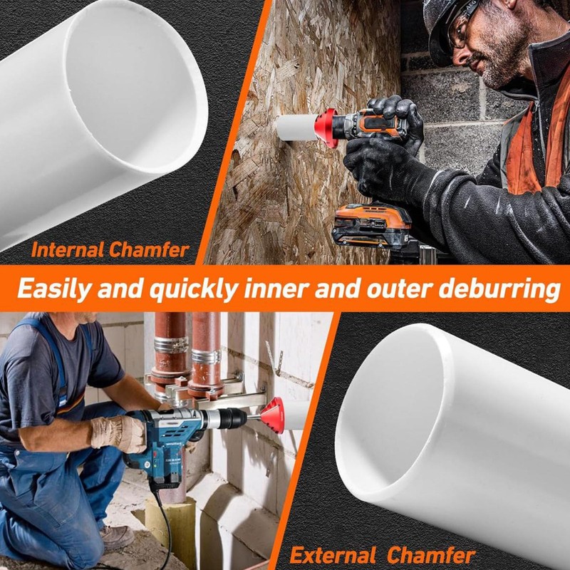PVC Deburring, Inner and Outer Pipe Reamer, with Tungsten Carbide