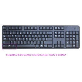 Clear Anti Dust Silicone Keyboard Protector Skin Cover Compatible with Dell KB212-B & Dell KB4021 Desktop PC Keyboard, Dell 2GR91, Dell 4G481 Slim USB 104-Key Keyboard (Transparent)