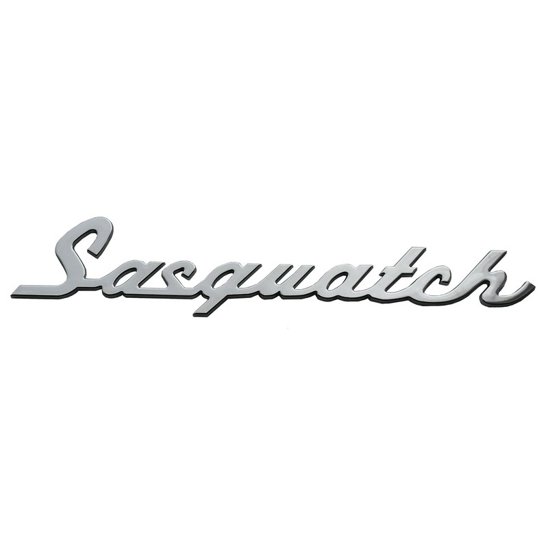 1pc Classic Sasquatch Script Nameplate Letter Emblem 3D Badge Logo