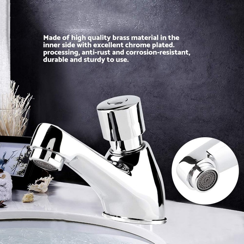 Chrome Plated Self Closing Robinet, Self Closing Faucet, Water Saving