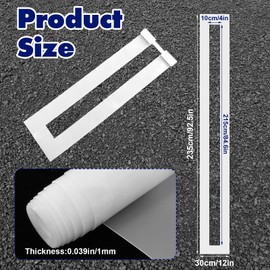 4 X 85 Inch Parking Lot Stencils, No Parking Stencil Curb Painting Kit, Reusable-Parking Lot Striping Stencil for Asphalt Paint Concrete Pavement Lines