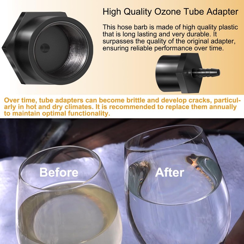 yourour 7-1434-01 Hose Barb, Barb Adapter,Ozone Tube Adapter Compatible with