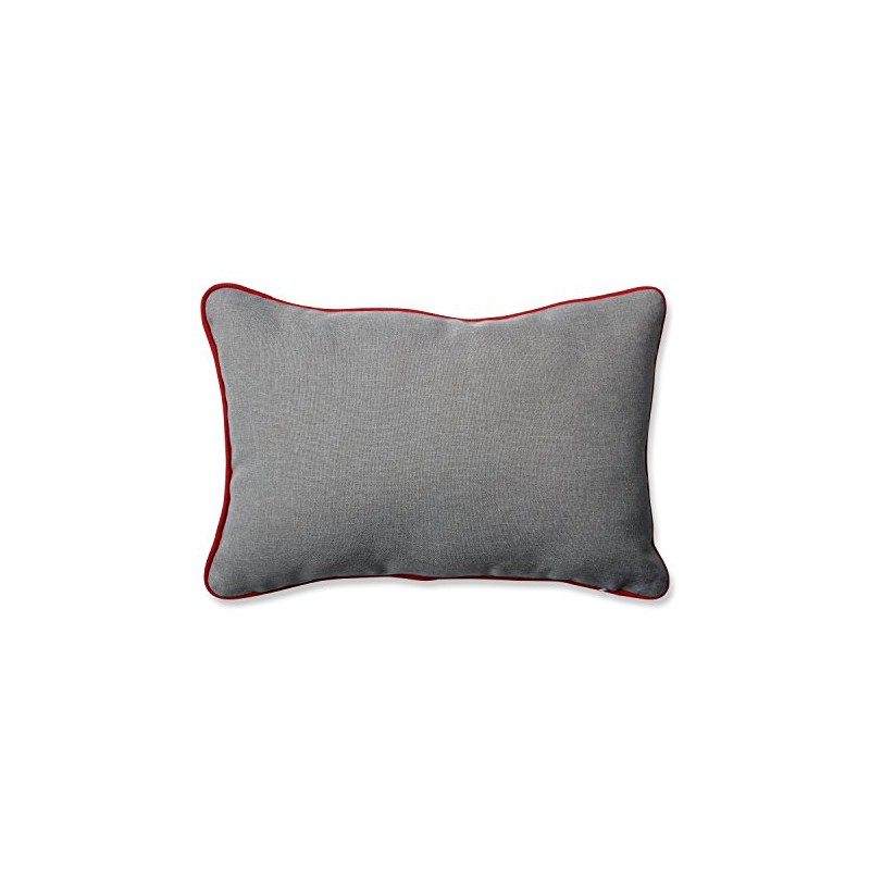 Pillow Perfect Christmas Rectangular Throw Pillow, Grey-White