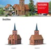 FALLER Kleinstadt-Kirche Modellbausatz mit 50 Einzelteilen 200 x 118 x