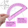 Zonon 2 Pcs 6 Inch Plastic Protractor Math Protractors 180