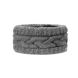 Giesswein Headband Stirnberg – Elegant Headband for Women, Merino Wool Headband, Ear Warmers, Warm Knitted Headwear with Fleece Lining And Cable Knit Pattern - Slate