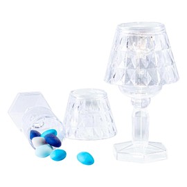 Ingrosso e Risparmio Bonboniere Lampe mit LED-Licht aus Plexiglas, für Konfekt, Licht, Gastgeschenk für Veranstaltung, Abschlussfeier, 18. Hochzeit, komplettes Design, wirtschaftlich (Set mit 6 Stück)