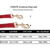 YUDOTE Soft Corduroy Dog Lead Medium 2x150cm,Red