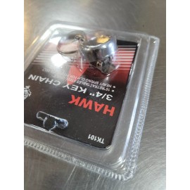 Cal Hawk Hawk Stainless Steel 3/4" Retractable Key Chain