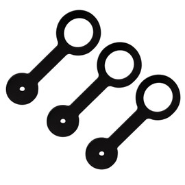 WFCYX 3 Pcs RV Shower Door Latch Strap, Fits Forest River #F100158276 & Jayco #0273349, Black Silicone Latch Straps for RV/Camper/Motorhome/Third Wheel Shower Doors