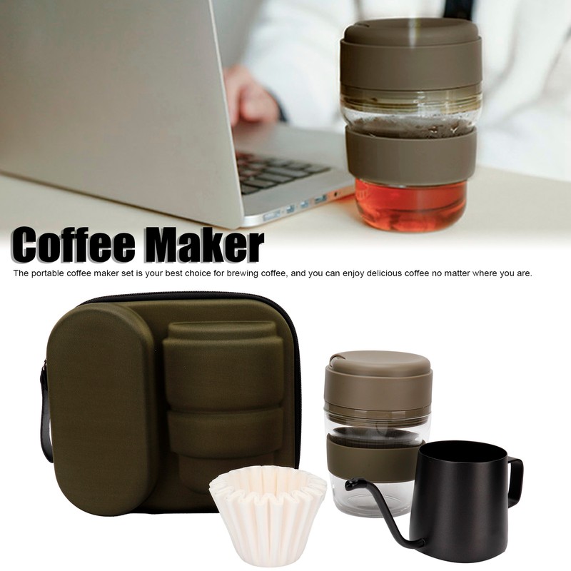 Hand Brewed Coffee Pot Set Travel Manual Coffe Maker with