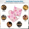Mxocom Watercolor Donuts Silicone Oven Mitts and Pot Holders Sets