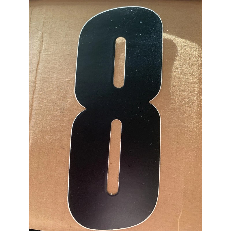 NOS OLD SCHOOL BMX BLACK PLATE NUMBER 8