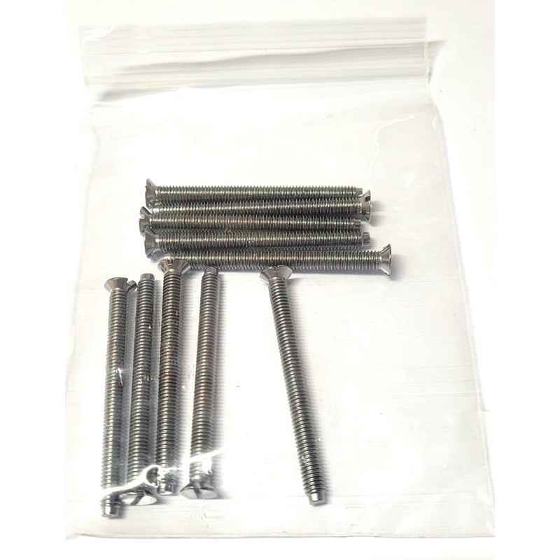Pack of 10 Chrome Electrical Screws 40mm X 3.50mm Chrome